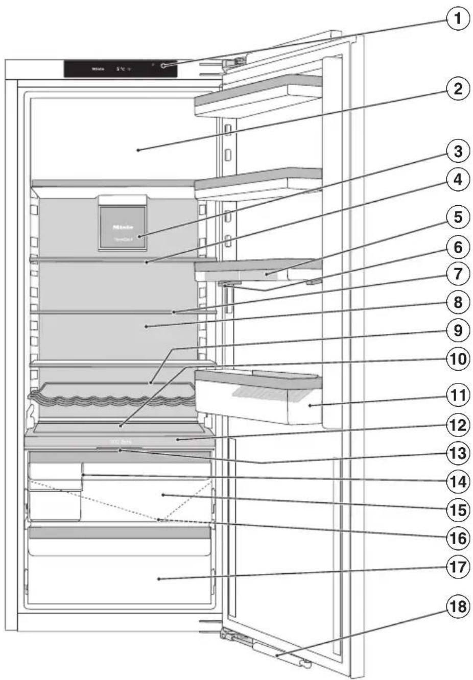 MIELE K 7478 C - Réglage de la température - 1