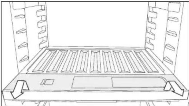 MIELE K 7478 C - Retirer la tablette avec le porte-bouteilles - 1