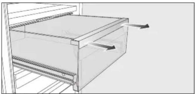 MIELE KF 7742 C - Retirer les tiroirs de la zone de réfrigération - 2