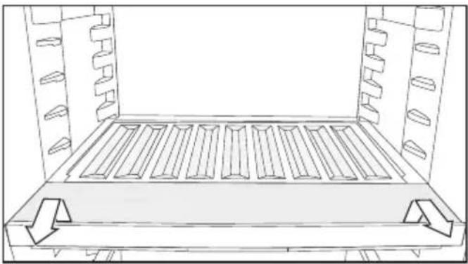MIELE KF 7742 C - Retirer la tablette avec le porte-bouteilles - 1