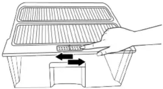 INDESIT IT60 732 W - Corredera de control de humedad del cajón - 1