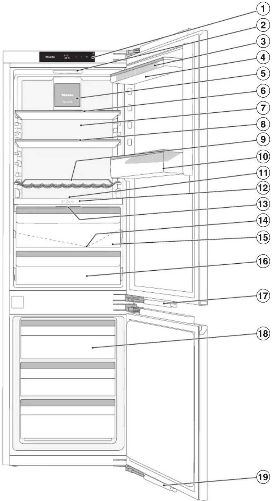 MIELE KFN 7744 D - Réglage de la température - 1