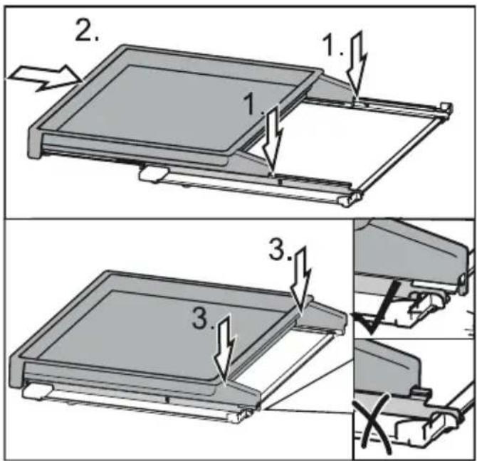 MIELE K 7732 D - Démonter la tablette déployable - 3