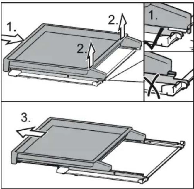 MIELE K 7732 D - Démonter la tablette déployable - 2