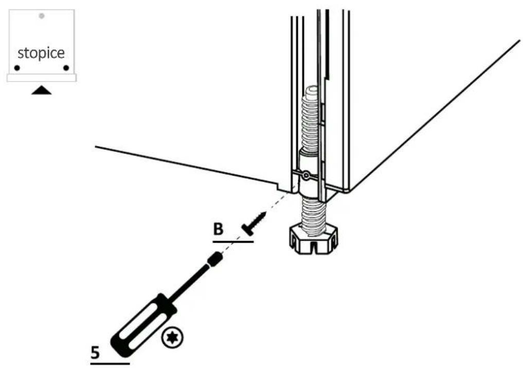 HOOVER HI 5C6F0S-80 - Pričvršćivanje prednjih stopica - 1