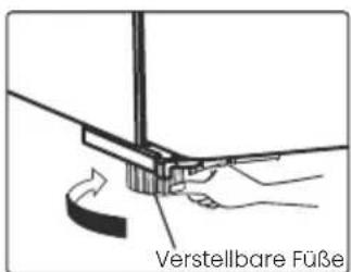 HISENSE FC247D4AWLE - Nivellierung des Geräts (falls erforderlich): - 1