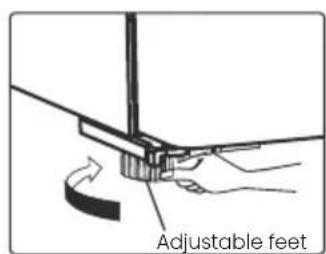 HISENSE FC247D4AWLE - Leveling of appliance (if needed): - 1
