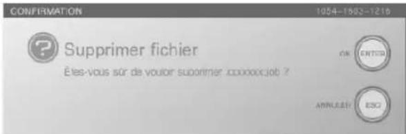 CONFIRMATION 1054-1662-1218 Supprimer fichier Étes-vous sûr de voulor subprimer .comxxxjob ? OK ENTERTO APPLEESH ESC