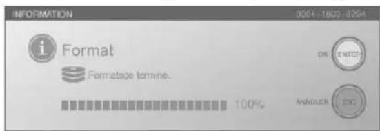 INFORMATION 0004-1803-0204 i Format Formétage tormine. OK ENTER ANKOLER EXC 100%