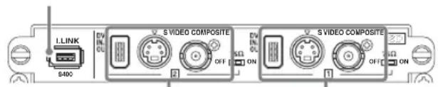 I. LINK S400 S VIDEO COMPOSITE OFF ON S VIDEO COMPOSITE OFF ON