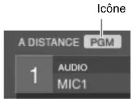 Icône A DISTANCE PGM 1 AUDIO MIC1