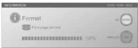 INFORMATION 0005-1608-0508 i Format Formatage termine 100% OK ENTER AMOUNT ISO