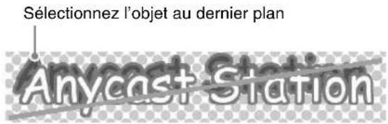 Sélectionnez l'objet au dernier plan Anycast Station
