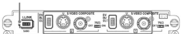 I.LINK S400 EV OUT S VIDEO COMPOSITE 75Ω OFF ON EV OUT S VIDEO COMPOSITE 75Ω OFF ON