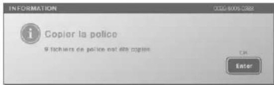 INFORMATION COSO-8009.C888 Copier la polico 9 tachiers de police not été copyé OK Enter