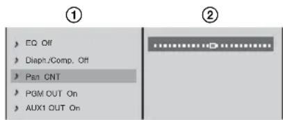 SONY AWS-G500 - Réglage de la balance du canal audio gauche et droit - 1