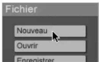 Fichier Nouveau Ouvrir Enregistrer