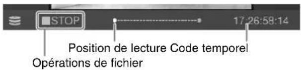 STOP 17:26:58:14 Position de lecture Code temporel Opérations de fichier