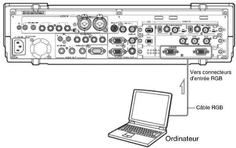 SONY AWS-G500 - Branchement d'un ordinateur (Entrée RGB) - 1