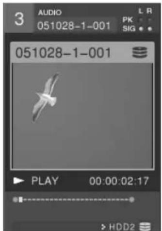 3 AUDIO 051028-1-001 PK SIG 051028-1-001 PLAY 00:00:02:17 HDD2