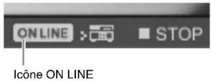 ON LINE STOP Icône ON LINE