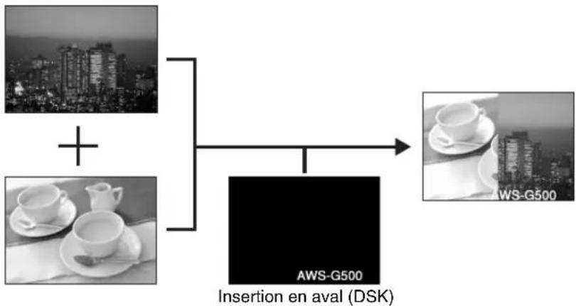 SONY AWS-G500 - Utilisation de l'insertion en aval (DSK) pour ajouter du texte ou une image - 1