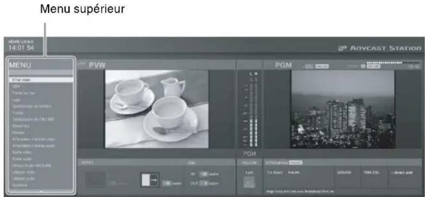 Menu supérieur MENU PYW PGM Anycast Station 14:01:54 POM POM POM POM POM POM POM POM POM POM POM POM POM POM POM POM POM POM POM POM POM POM POM POM POM POM POM POM POM POM POM POM POM POM