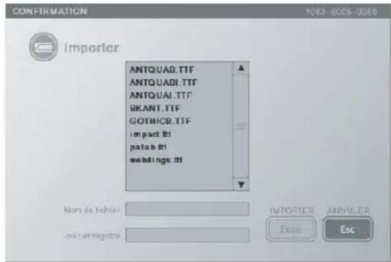 CONFIRMATION 1082-8009-7080 Importer ANTQUAB.TTF ANTQUABI.TTF ANTQUAI.TTF BKANT.TTF GOTHICE.TTF Impact. Bt pato b Bt webdings. Bt Nom de Tachier: Anat amagrids: IMPORTER ANNULER Enter Esc