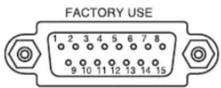 FACTORY USE 1 2 3 4 5 6 7 8 9 10 11 12 13 14 15