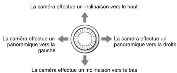 SONY BRS-200 - Pour utiliser le panoramaique/inclinaison de laamera à l'aide de la manette de commande - 1