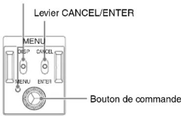 Levier CANCEL/ENTER MENU DISP CANCEL MENU ENTER Bouton de commande