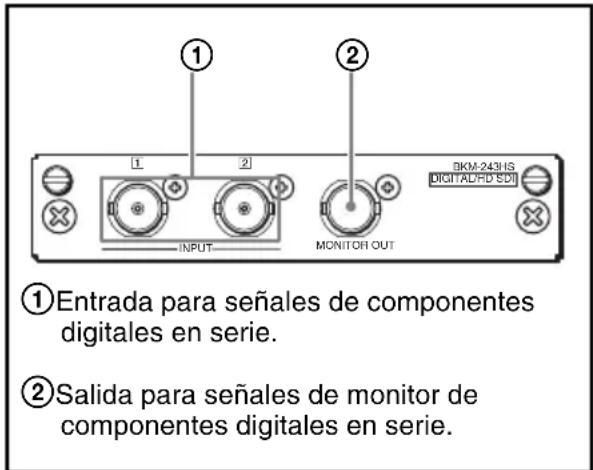 SONY BKM-243HS - Configuración de los conectores de entrada/salida y de las señales que se pueden recibir - 1