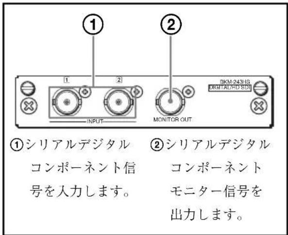 SONY BKM-243HS - 入出力端子の構成と入力可能な信号 - 1