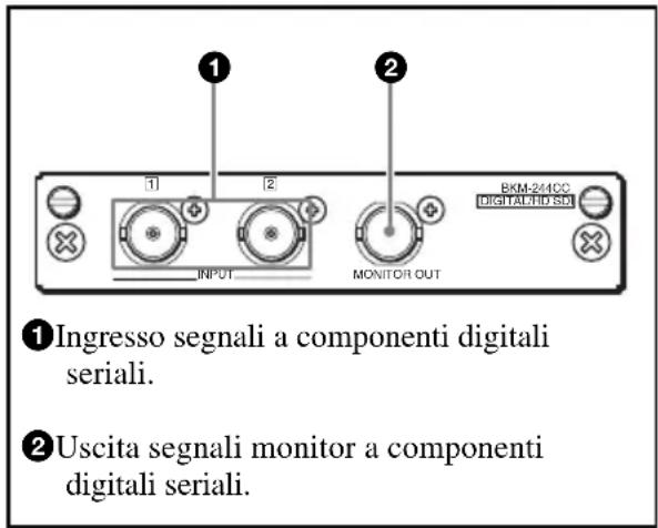 SONY BKM-244CC - Configurazione dei connettori di ingresso/uscita e segnali di ingresso utilizzabili - 1
