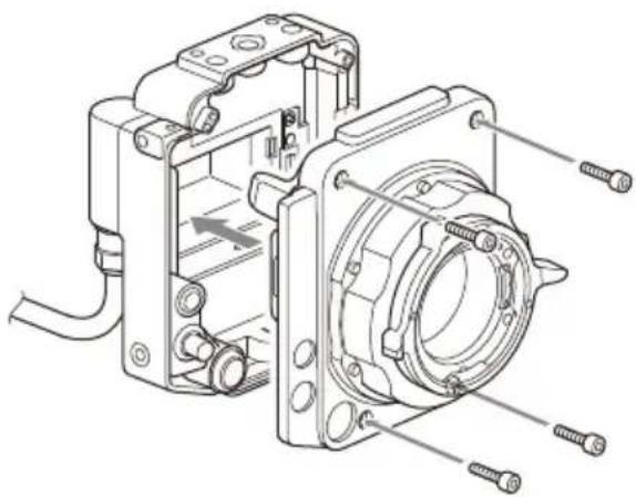 SONY CBK-3620XS - Установите блок изображения, снятый на шаге 1, на адаптер блока изображения. - 1