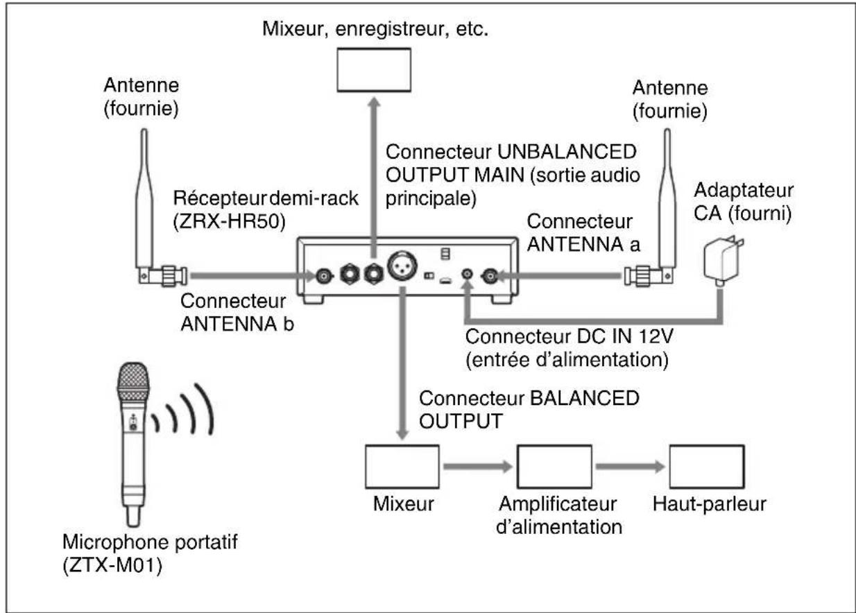 SONY DWZ-M50 - Exemples de configuration système - 1