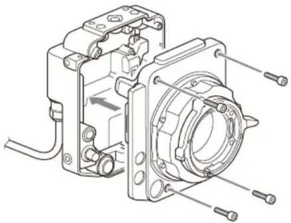 SONY CBK-3610XS - Montare il blocco imager rimosso al passo 1 sull'adattatore del blocco imager. - 1