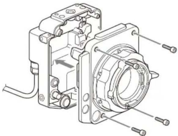 SONY CBK-3610XS - Fixez le bloc d'imageur, retiré à l'étape 1, à l'adaptateur de bloc d'imageur. - 1