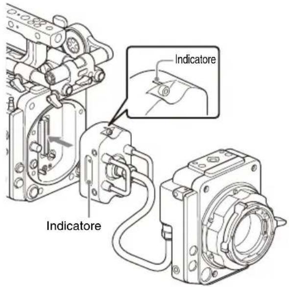 SONY CBK-3610XS - Montare il ricevitore dell'adattatore del blocco imager all'adattatore per il corpo della videocamera. - 1