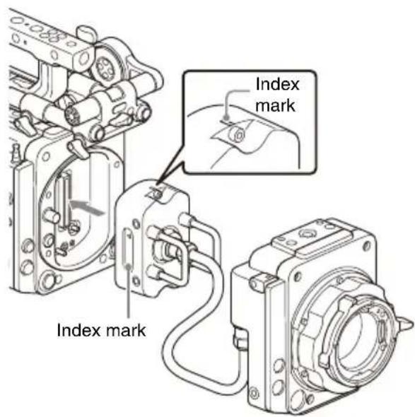 SONY CBK-3610XS - Attach the imager block adapter receiver to the camera body adapter. - 1