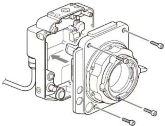 SONY CBK-3610XS - 手順1で取り外したイメージャーブロックをイメージャーブロックアダプターに取り付ける。 - 1