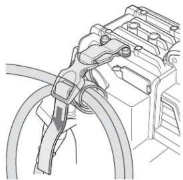 SONY CA4000 - Fixation de la sangle d'attache de câble (fournie) - 5