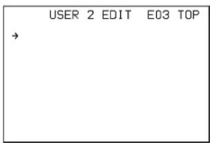 SONY CA4000 - Si la page CONTENTS s'affiche, tournez le bouton de commande de menu jusqu'à ce que le curseur → pointe sur l'un des éléments parmi USER 1 EDIT à USER 19 EDIT, puis poussez le bouton pour sélectionner la page. - 1