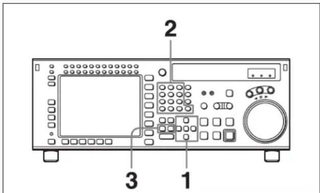 SONY HKSR-5803HQ - Pour entrer ou modifier des données de seuil IN/OUT avec les touches numériques - 1
