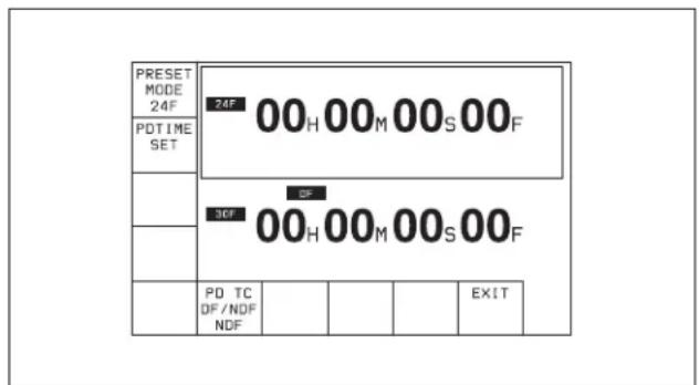 SONY HKSR-5803HQ - 4-3-8 Préréglage du code temporel Pulldown (PDPSET MENU) (quand la carte HKSR-5001 est installée) - 2
