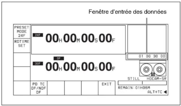 SONY HKSR-5803HQ - 4-3-8 Préréglage du code temporel Pulldown (PDPSET MENU) (quand la carte HKSR-5001 est installée) - 3