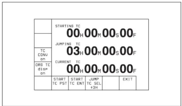 SONY HKSR-5803HQ - 4-3-9 Préréglage pour la conversion à partir du code temporel de cadre (TCCONV MENU) - 2