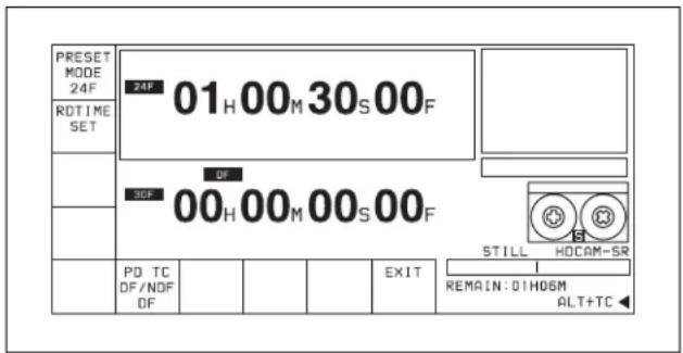 SONY HKSR-5803HQ - 4-3-8 Préréglage du code temporel Pulldown (PDPSET MENU) (quand la carte HKSR-5001 est installée) - 5