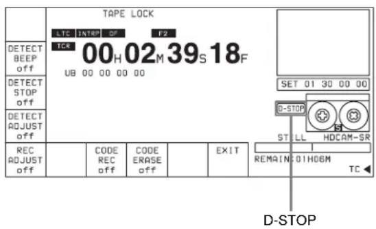 SONY HKSR-5803HQ - Pour appeler l'écran de menu STOP CODE - 2