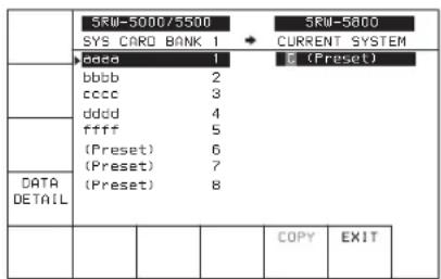 SONY HKSR-5803HQ - Rappel des réglages système - 1